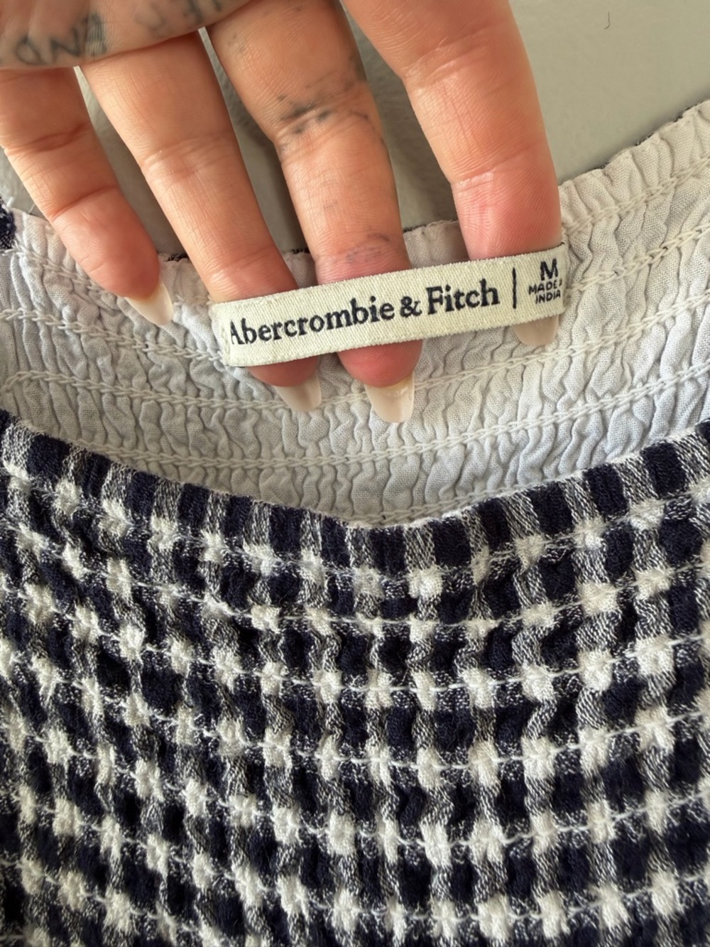 Abercrombie & Fitch Black and White Gingham Dress - Picture 2 of 3